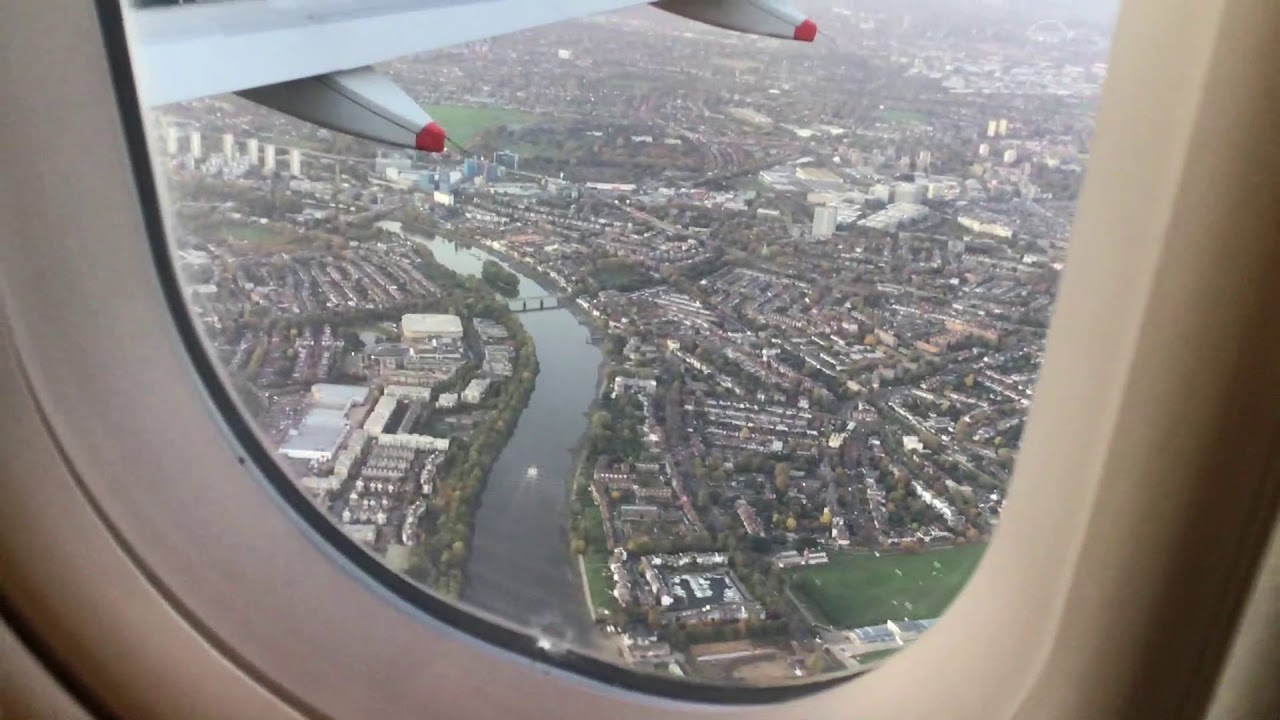 57. Flying Over London/Landing at Heathrow. British Airways BA345 Nice to London Heathrow 26.10.2020