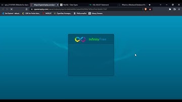 Creating tables in MySQL database using phpMyAdmin via InfinityFree