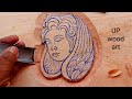 Human face making wood || wood carving by UP wood art