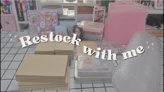 Restock bahan packing & freebies 🦋 | asmr vlog