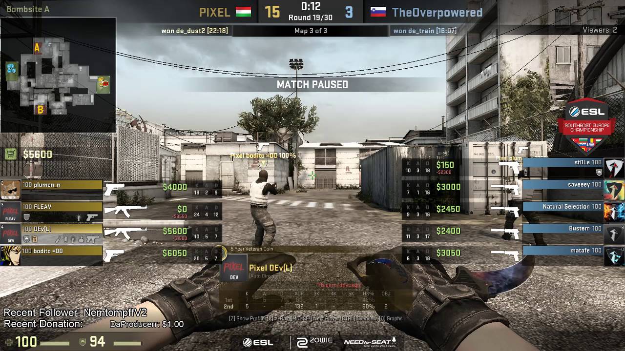 maty1 banned by ESL wire