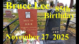 Bruce Lee 85th Birthday Tribute, November 27, 2025, Seattle Washington Lakeview Cemetery