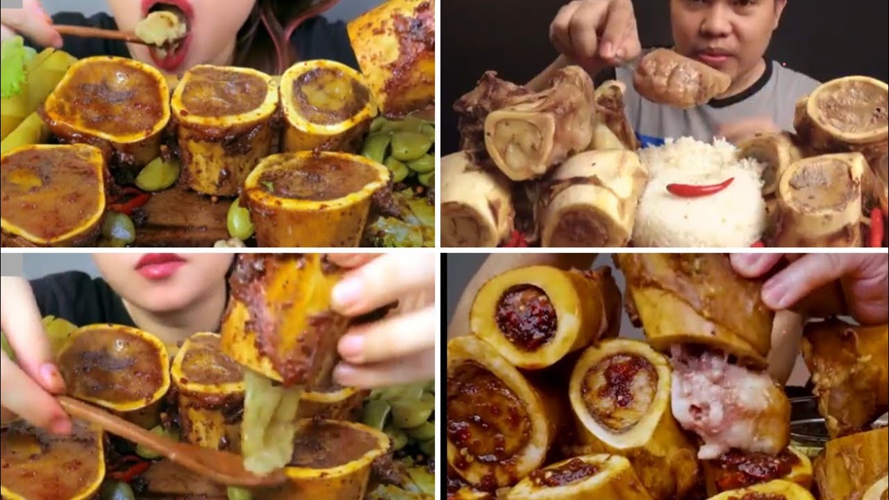 ASMR Eating Bone marrow With Rice 🌾 || Mukbang Eating Show ||