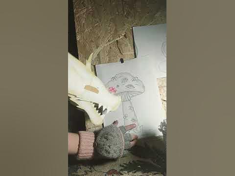 сегодня на ИЗО нарисовала🤍🍄👁 - YouTube