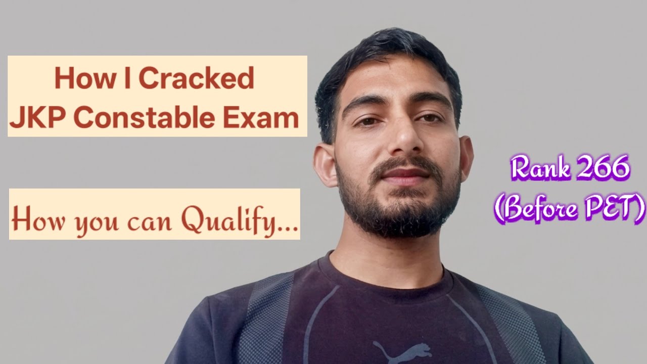 Jkp Test Pattern How to prepare for JKP constable/ JKPSI Exam - YouTube