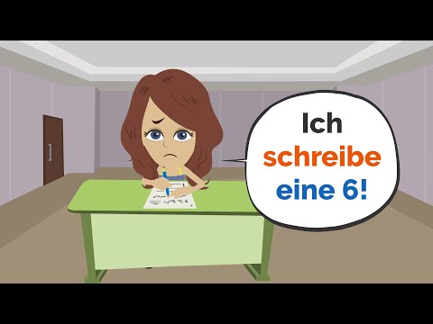 Deutsch lernen | Mia schreibt eine wichtige Arbeit | Wortschatz und wichtige Verben