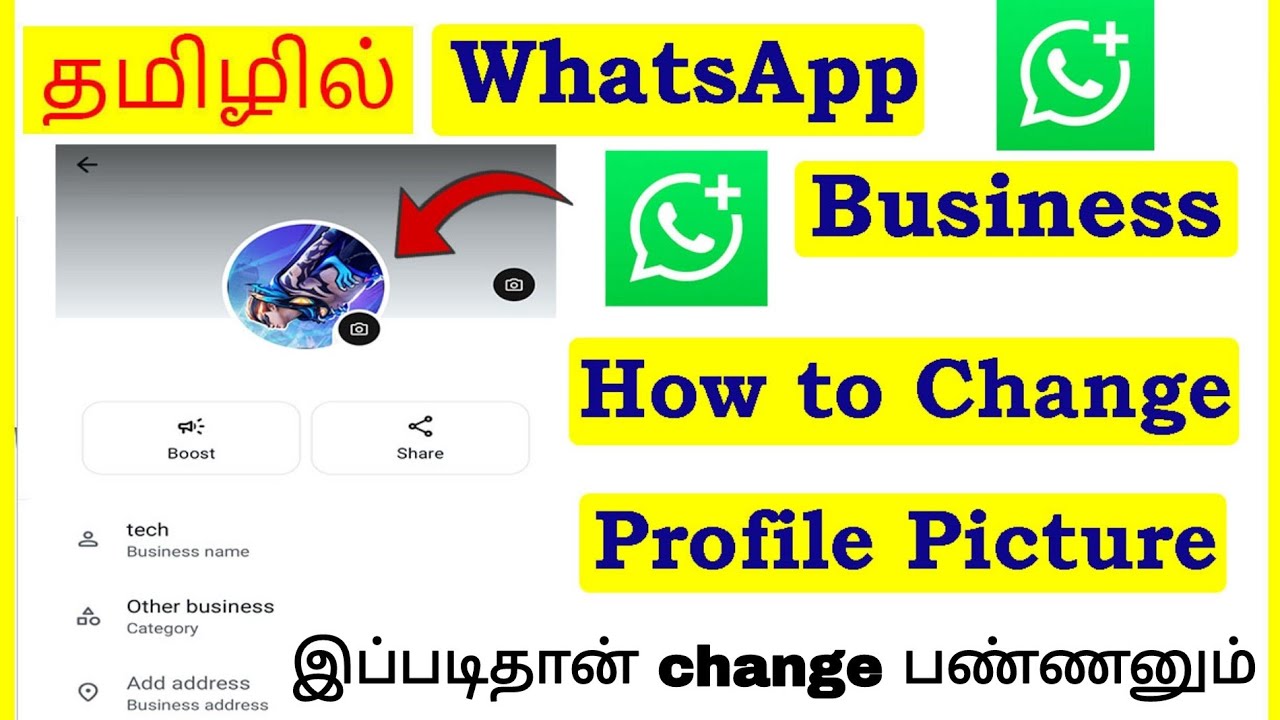 How to Change Profile Picture in WhatsApp Business Tamil | VividTech