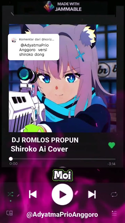 Lirik Lagu Dj Romlos Propun Cover Shiroko🤓😱 #shirokoaicover #shiroko #djromlospropun