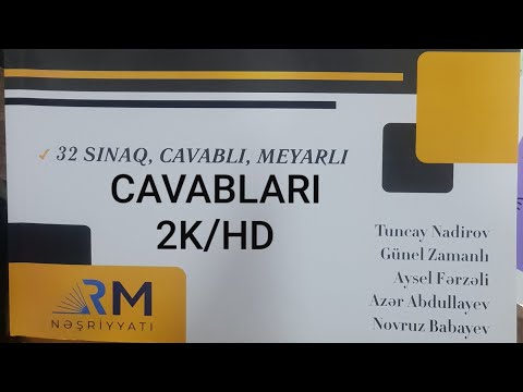 RM nəşriyyat 32 sınağ . Cavabları 2K/HD