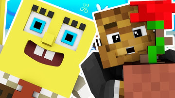 SPONGEBOB HIDE AND SEEK MOD BIKINI BOTTOM - Minecraft Modded Minigame (FUNNY MOMENTS) | JeromeASF