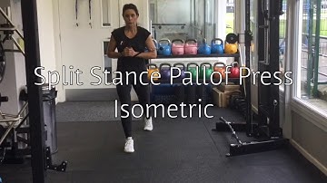 Split Stance Pallof Press Isometric