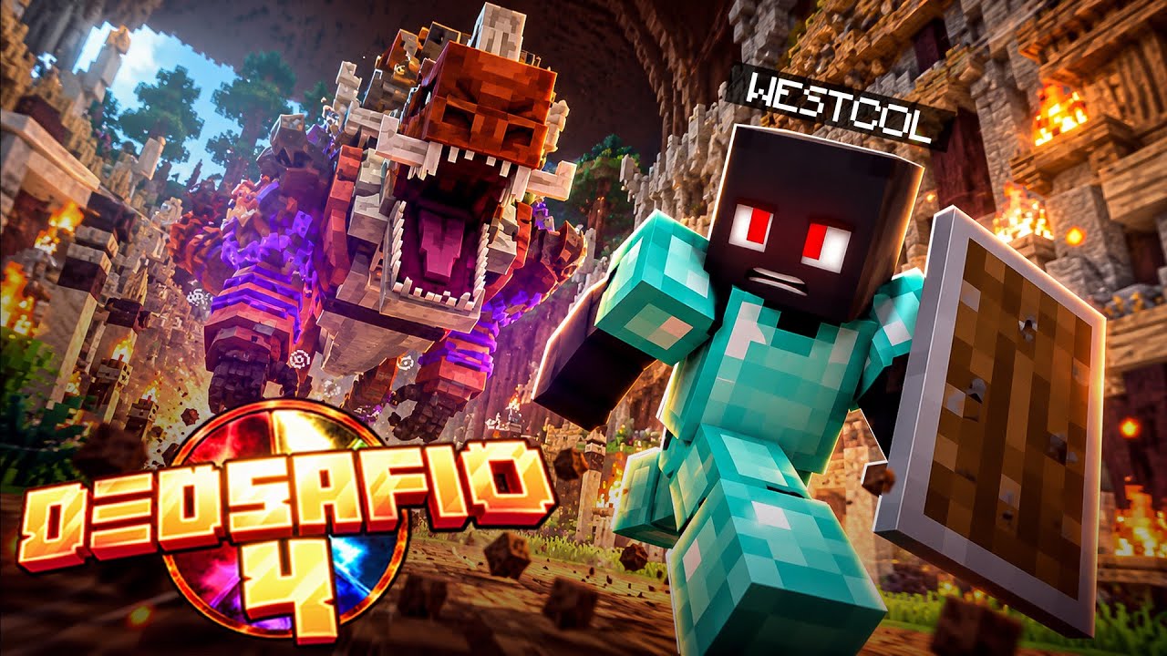 ME ENFRENTO AL JEFE DINOSAURIO | DEDSAFIO MINECRAFT 4 - DIA #6 | WESTCOL