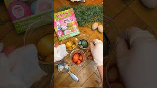 Dyeing Wooden Easter Eggs with Classic Egg Dye Tutorial #Easter #diy #spring #craft