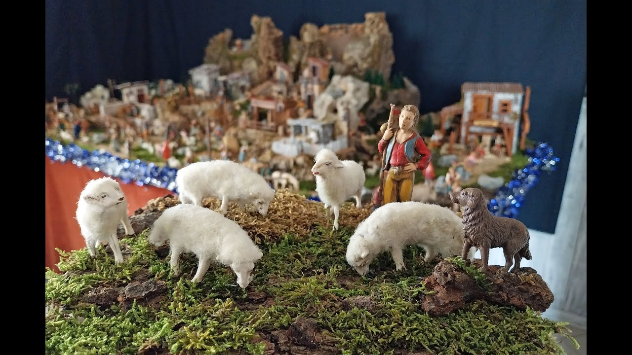 Pecore al pascolo in movimento