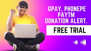How to Add Donation Alert on Screen GPAY, PHONEPE and PAYTM Alert on Screen. FREE TRAIL screenshot 1