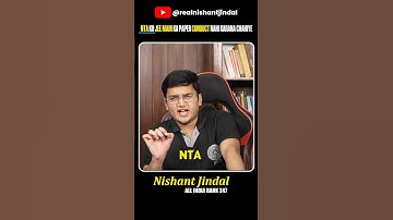 NTA- Nishant Testing Agency Karo 🤬🔥 | JEE 2025 | JEE 2026 #jeemains #iitjee #shorts