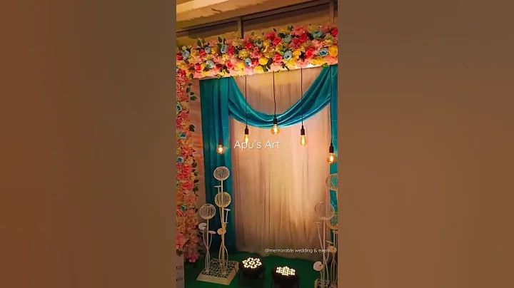DIY simple backdrop || #shorts #short #shortvideo #wedding#decor #reels #reel #video #viral #art