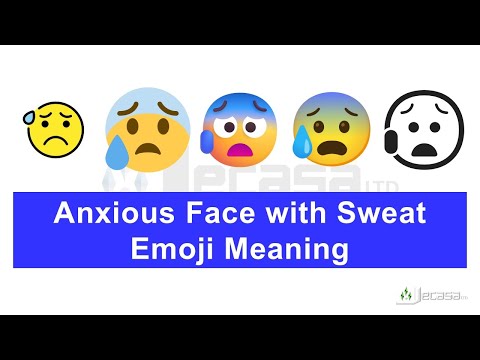 Anxious Face with Sweat Emoji Meaning Learning Emojis