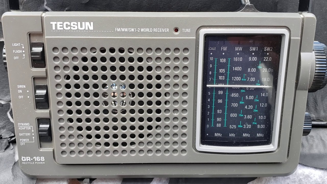 Tecsun GR168 Emergency analog radio 15770 kHz Shortwave Supreme master