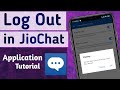 How to logout account in jiochat app