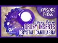 How to make a DRUZY INSERT crystal cluster candle and Phone Stands - Episode 3