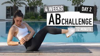 Day 2 - 12 Minute Abs On Fire Core Strength - No Equipment 4 Weeks Ab Challenge