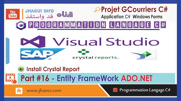 #16 - CSharp C# WinForms   Entity FrameWork ADO.NET   Projet GCourries Install Crystal Report