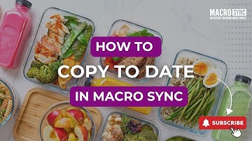 How to Copy to Date in Macro Sync