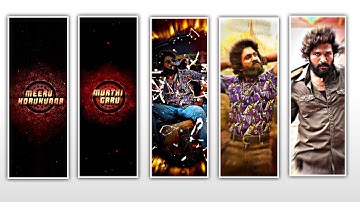 ⚡Trending Attitude status  Allu arjun Video Editing in Alight motion Full screen status editing