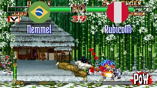FT5 @samsho2: Nemmel (BR) vs RubicoM (PE) [Samurai Shodown II Fightcade] Mar 16