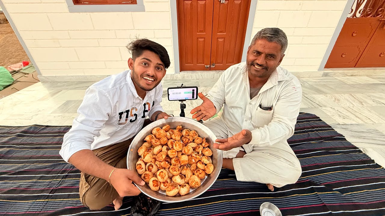 Pani puri challenge with papa 😲 !! Day 149