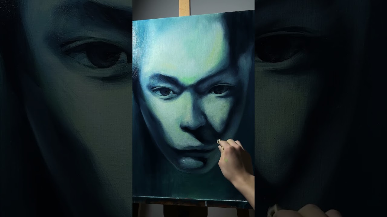 油絵】油絵による肖像画のプロセス Vol.2 （Part2） #油絵 #絵