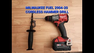 Milwaukee FUEL 2904-20 Cordless Hammer Drill Tutorial and Bit Change