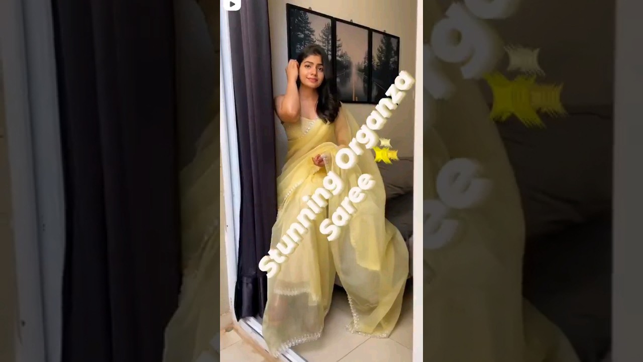 💛Pure Organza Saree collection//Saree haul//designer saree //online Saree shopping 🛍️ 