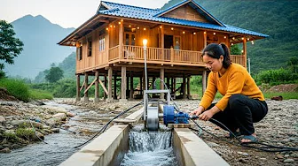 Female CEO Leaves City to Build a Wooden House in the Forest in 1 Year / Time-lapse Video