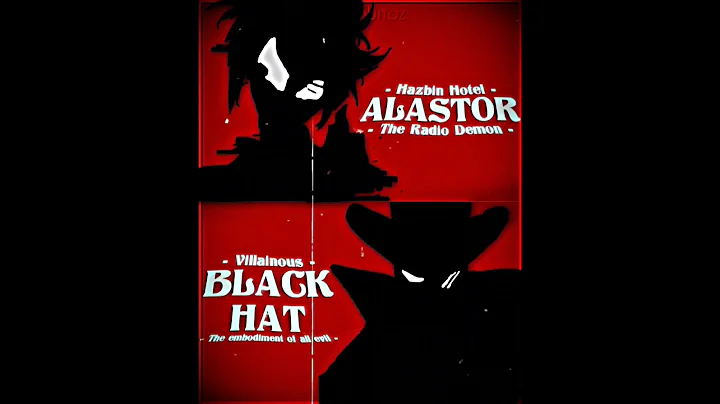 Alastor Vs Black Hat | #shorts #hazbinhotel #villainous #villanos