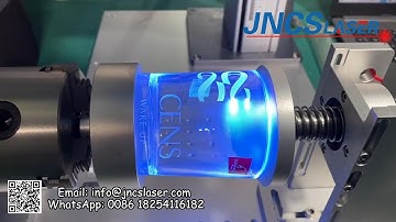 how to mark glass cup with rotary clamp by MM3D software 3D dynamic focusing uv laser