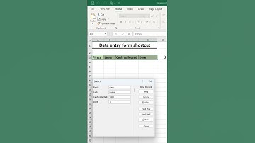 Data entry form shortcut in excel #exceltutorial #exceltips #exceltricks #excel