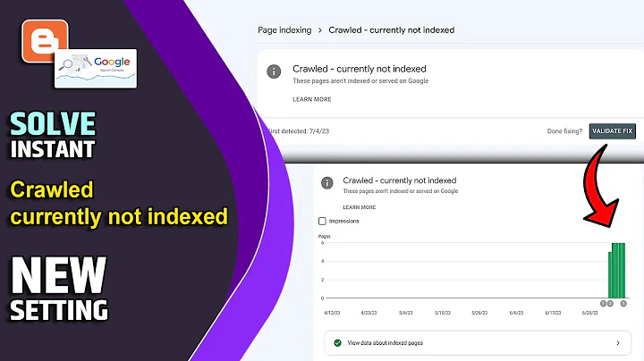 Crawled - Currently Not Indexed in Blogger Solution | Google Search Console Fix [2023]
