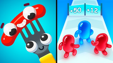 Fork N Sausage Vs Join Blob Clash 🍴🍣😈🧟‍♂️ Max All Levels Android iOS Gameplay Ep 303