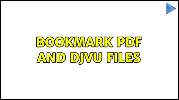 Ubuntu: Bookmark pdf and djvu files