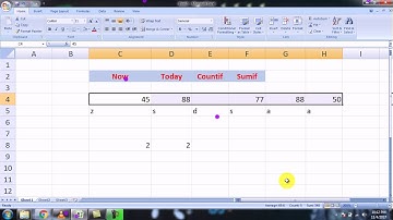 Excel Training Part 14 Now  Today  Countif & Sumif Urdu/Hindi