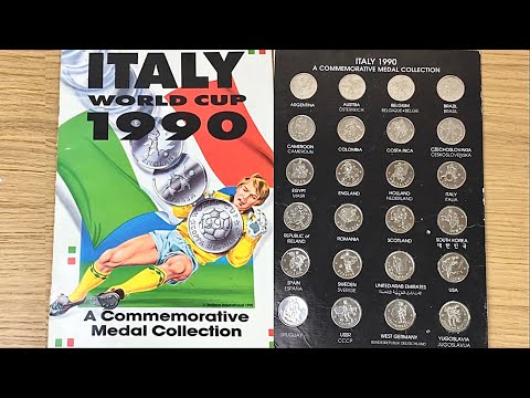 Italia 90 Coins / Medals ⚽️ Italy 1990 World Cup Football Memorabilia / Collectable Album
