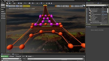 Ant Algorithm represents Eiffel Tower made of different paths