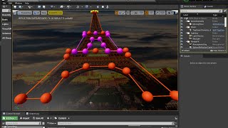 Ant Algorithm represents Eiffel Tower made of different paths