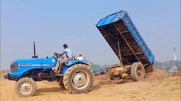 Sand Unloading Digital Facility by Hydrolic Tractor systems | Sonalika | Tractor unloading