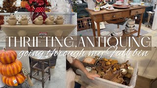 Thrifting, Antiquing & going through my Fall bin!