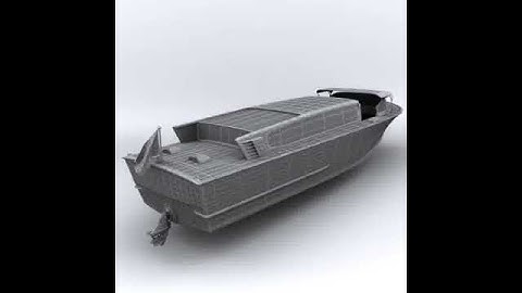 3D Model of Venice Water Taxi Boat Review