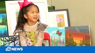 Strokes of Genius: Bay Area child prodigy raises thousands for nonprofit with her paintings