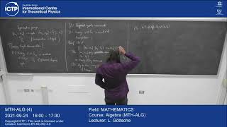 Algebra (MTH-ALG) Lecture 4